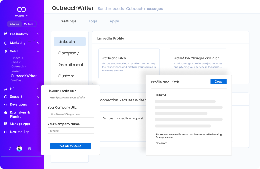 ai linkedin outreach leave note